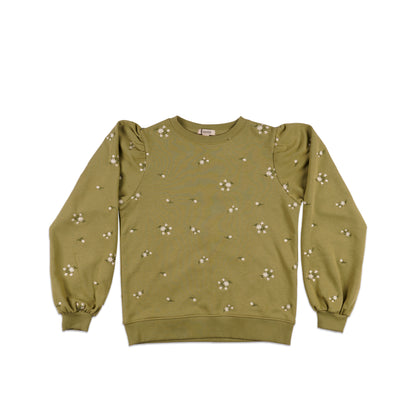 Meadow Bloom Ruffle Sweatshirt