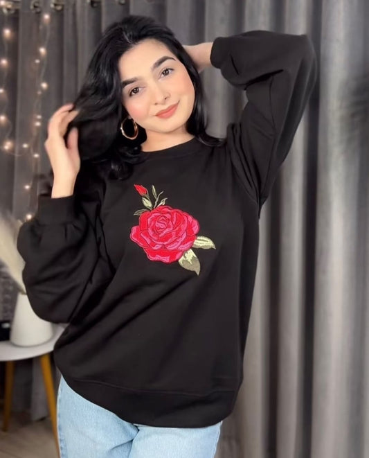 Embroidered Bloom Pullover